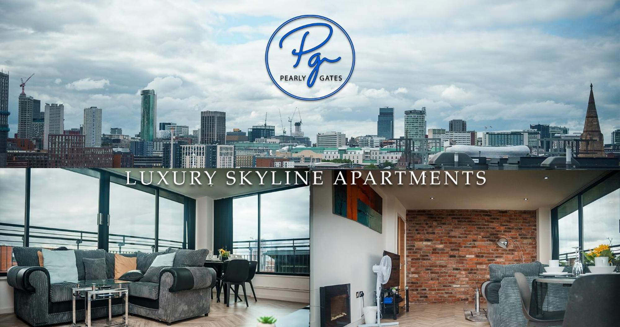 Penthouse - Amazing City Skyline Views - Free Parking - Balcony - Utilita Arena - New St Station - Bullring Shopping Birmingham Dış mekan fotoğraf